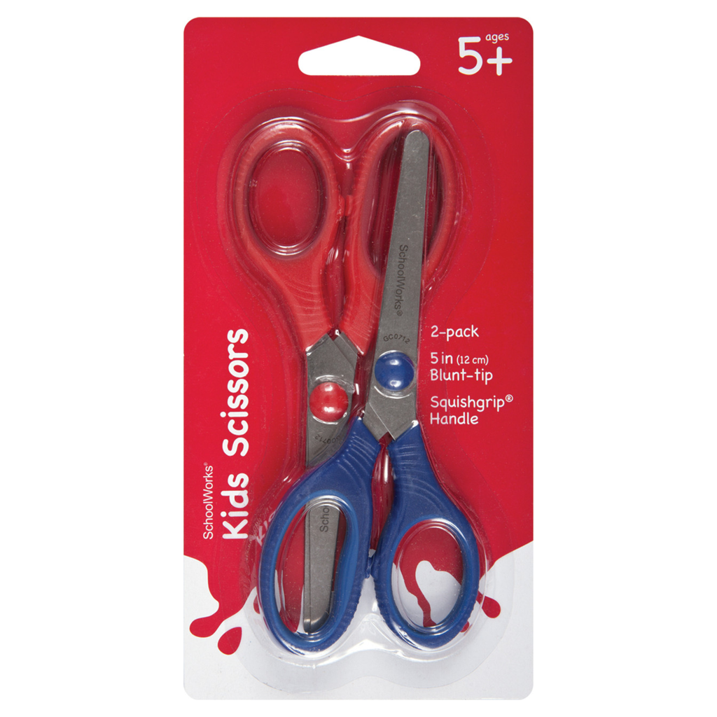 Scissors Schoolworks  Pack 5" Blunt tip Gel Handles