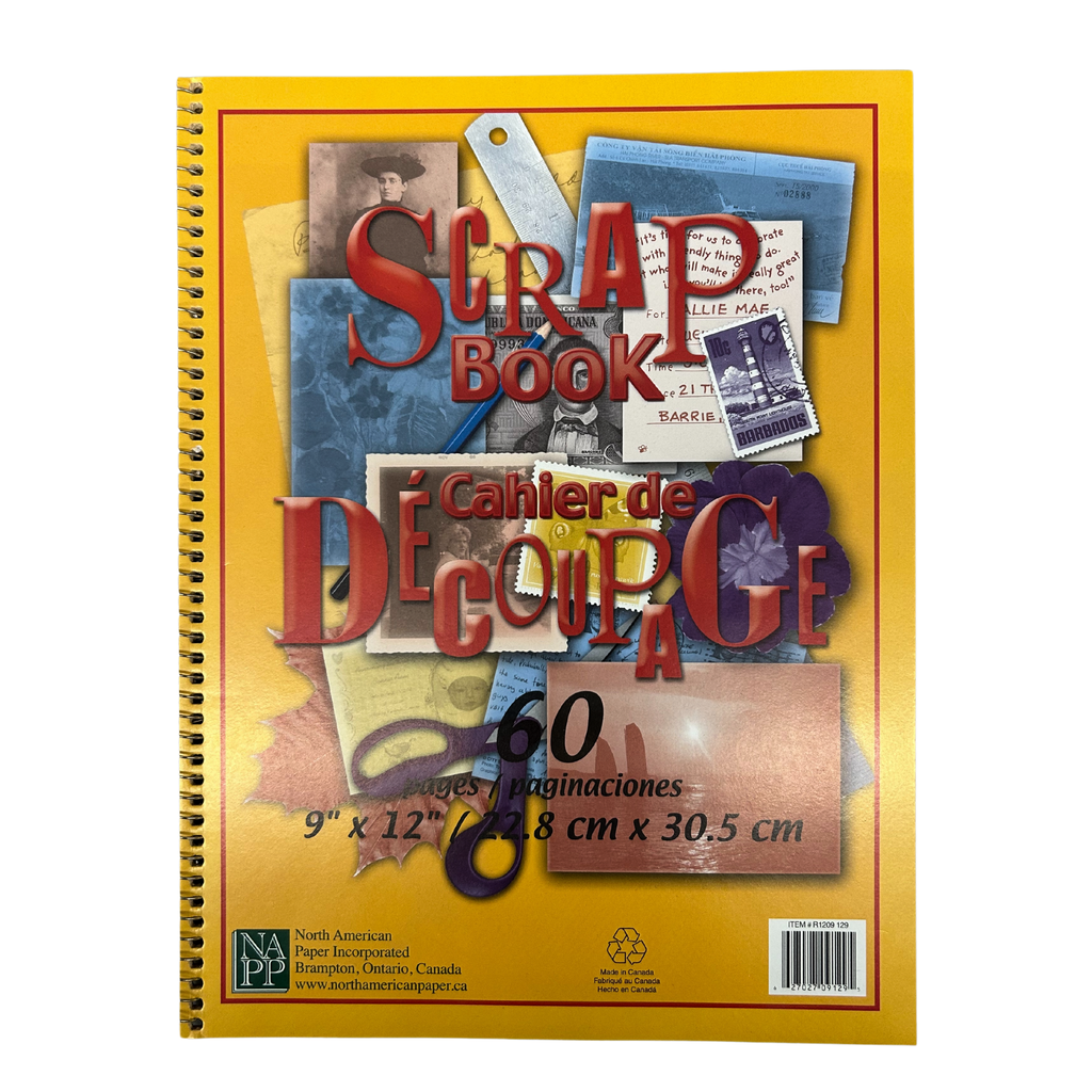 Scrap Book Coil Bound 9x12" Newsprint Paper
