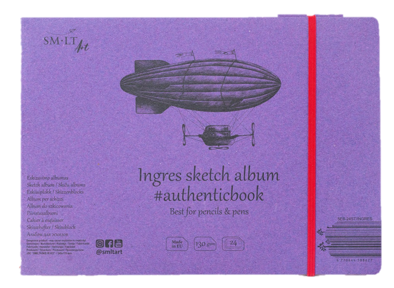 SM.LT authenticpad Album Ingres Sketch 24.5cm x 176cm 130gsm 24shts **ND**