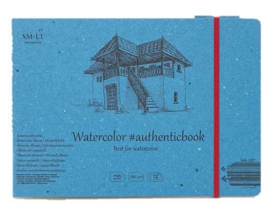 SM.LT authenticpad Album Watercolor 24.5cm x 176cm 280gsm 12shts **ND**