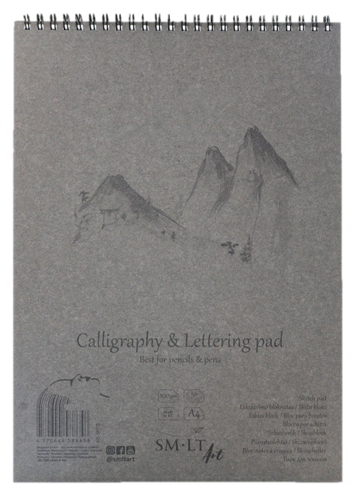 SM.LT authenticpad Coil Calligraphy & Lettering A4 100gsm 50shts **ND**
