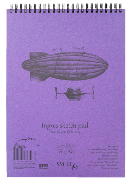 SM.LT authenticpad Coil Ingres Sketch A5 130gsm 25shts **ND**