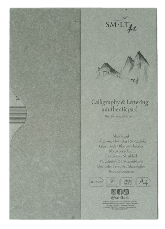 SM.LT authenticpad Folder Calligraphy & Lettering A4 100gsm 50shts **ND**