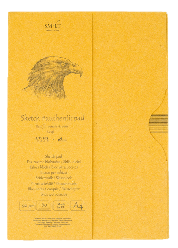 SM.LT authenticpad Folder Sketch Kraft A4 90gsm 60shts **ND**