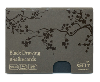 SM.LT Haiku Cards Black Drawing 300gsm 24shts **ND**