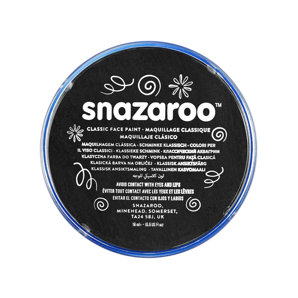 Snazaroo Classic Face Paint Clam Shell Package BLACK