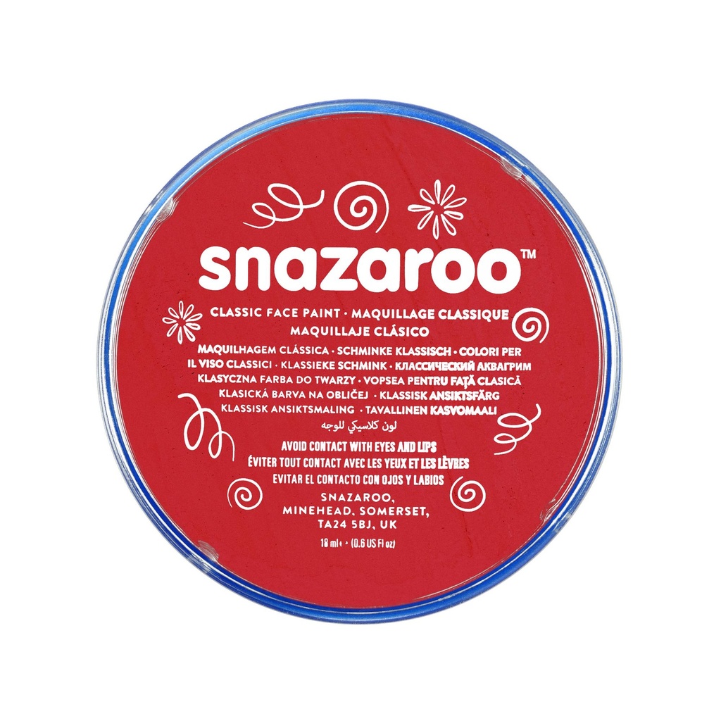 Snazaroo Classic Face Paint Clam Shell Package BRIGHT RED