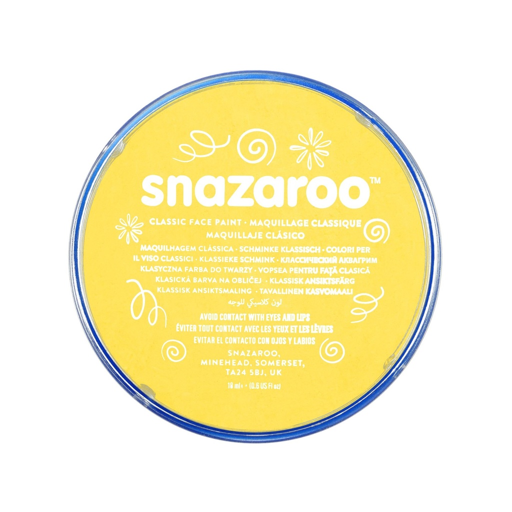Snazaroo Classic Face Paint Clam Shell Package BRIGHT YELLOW