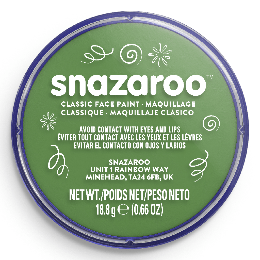 Snazaroo Classic Face Paint Clam Shell Package GRASS GREEN