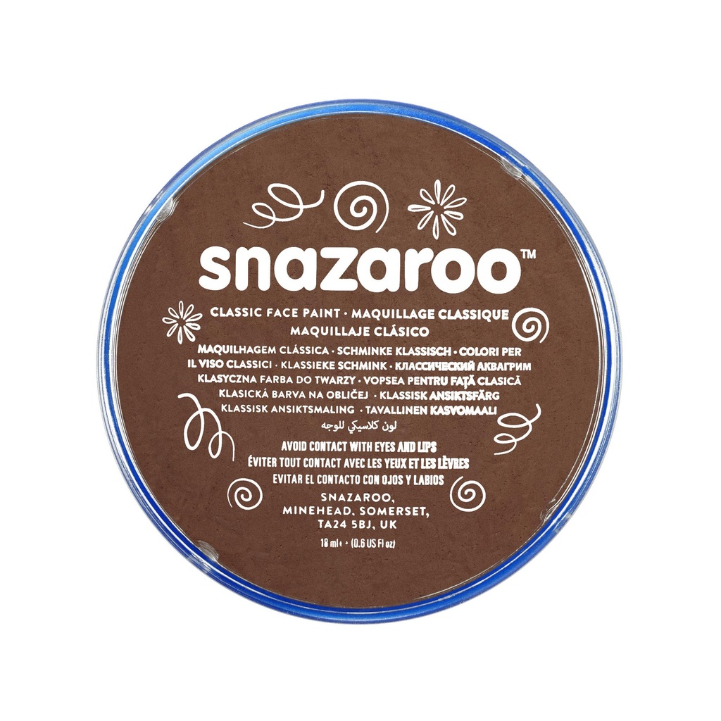 Snazaroo Classic Face Paint Clam Shell Package LIGHT BROWN