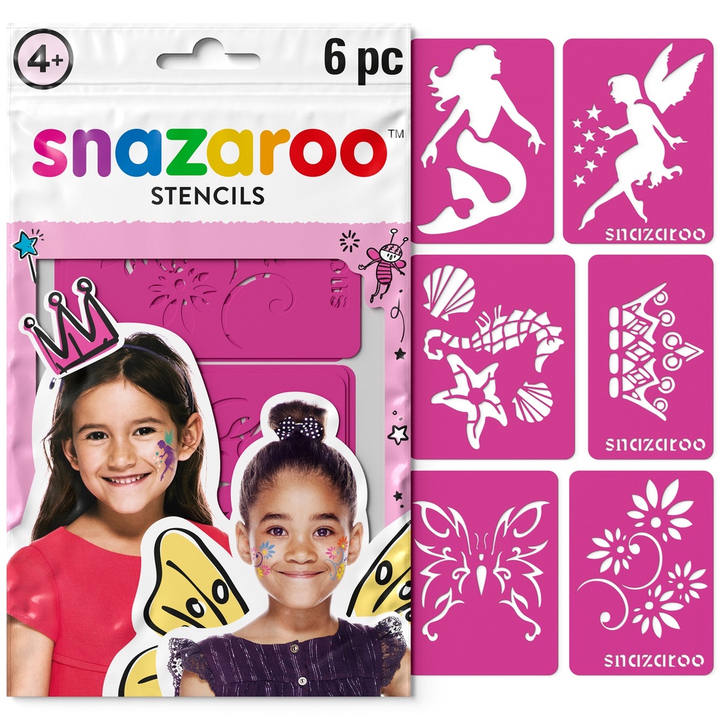 Snazaroo Stencil 6 PK - Girls Fantasy