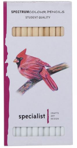Spectrum Colour Pencils 12  White