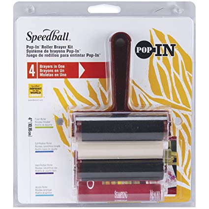 Speedball Acrylic Brayer 4" Pop-In Brayer Kit
