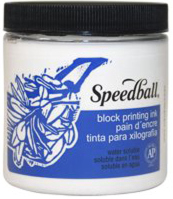 Speedball Water-Soluble Block Printing Ink 8oz White (3803)