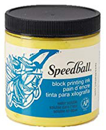Speedball Water-Soluble Block Printing Ink 8oz Yellow (3805)