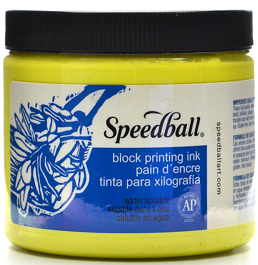 Speedball Block Printing Ink Yellow 16oz 3705
