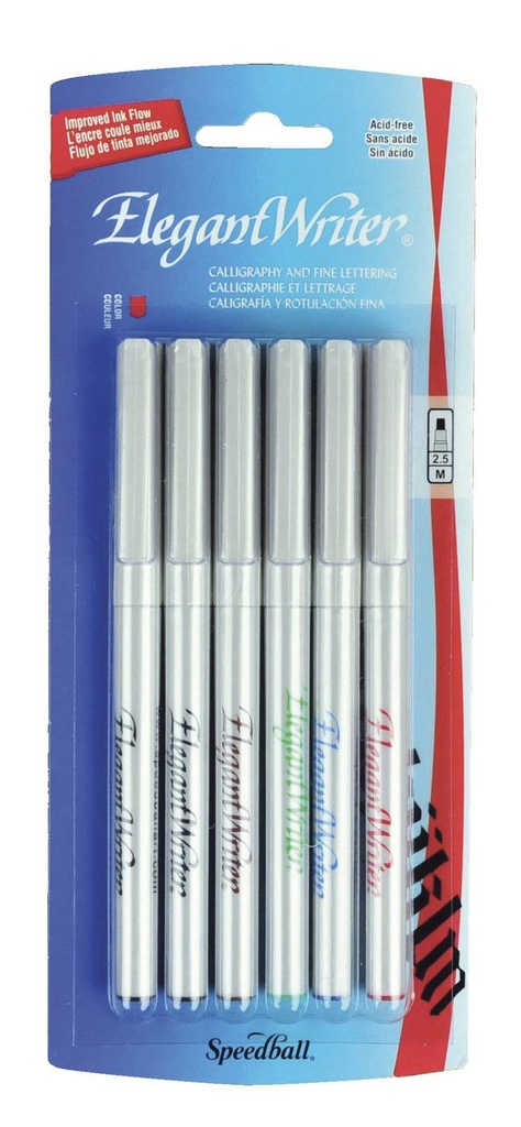 Speedball Elegant Writer Medium Set of 6