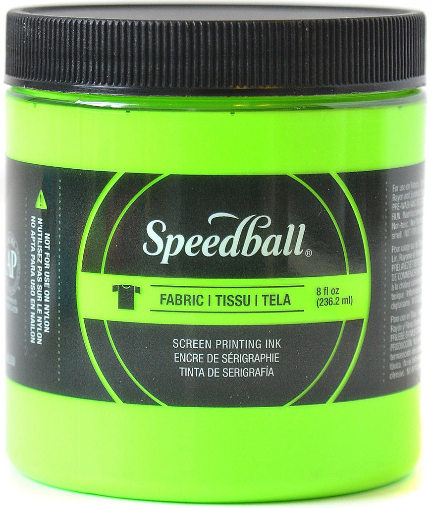 Speedball Fabric Screen Printing Ink Fluorescent Lime Green 8oz.
