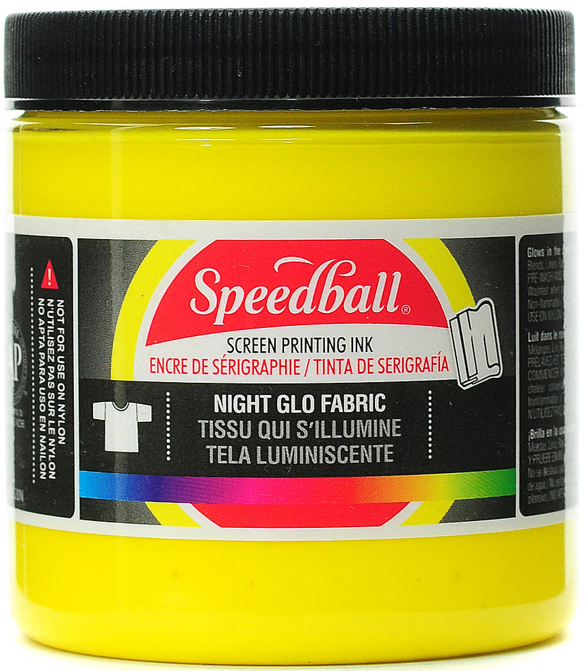 Speedball Night Glo Fabric Screen Printing Ink Yellow 8oz