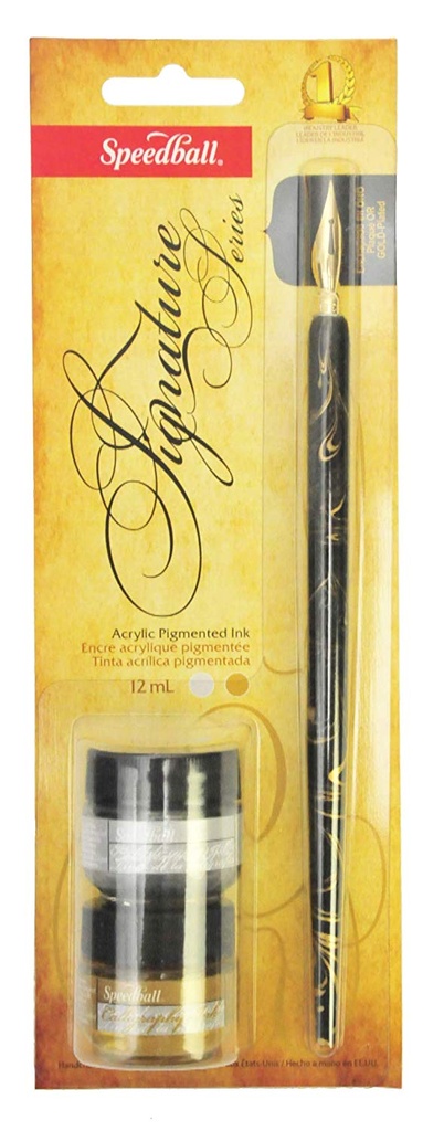 Speedball Signature Series Pen and Ink Gold/Silver