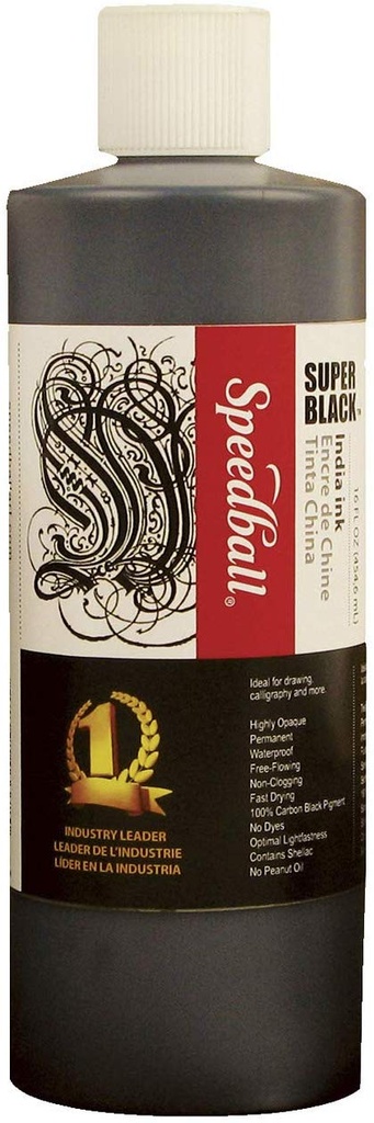 Speedball Super Black India Ink 16oz