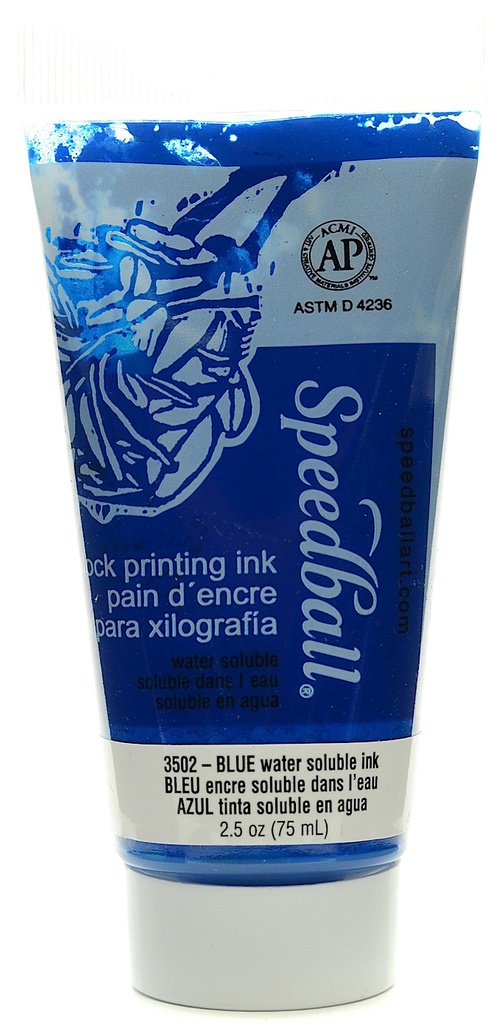 Speedball Water-Soluble Block Printing Ink 2.5oz Blue