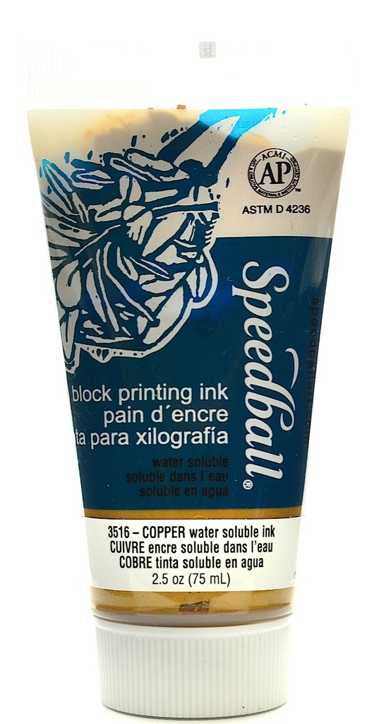 Speedball Water-Soluble Block Printing Ink 2.5oz Copper_DISC