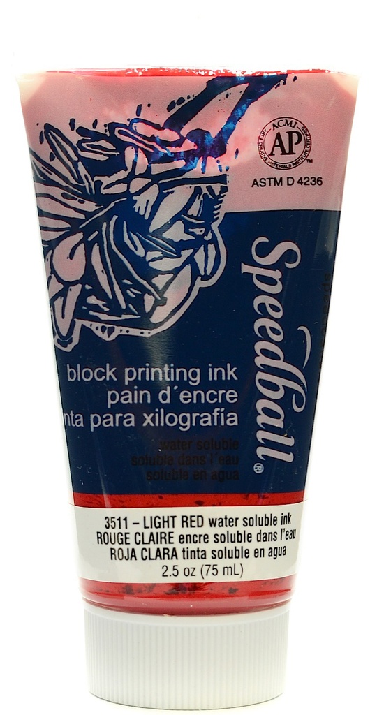 Speedball Water-Soluble Block Printing Ink 2.5oz Light Red