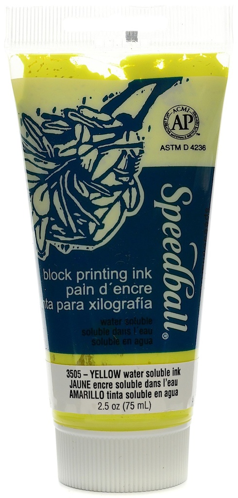 Speedball Water-Soluble Block Printing Ink 2.5oz Yellow