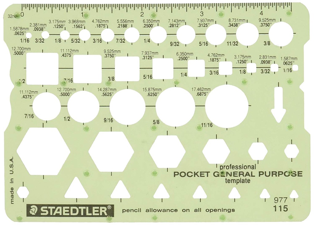 Staedtler Template General Purpose Pocket [977 115]