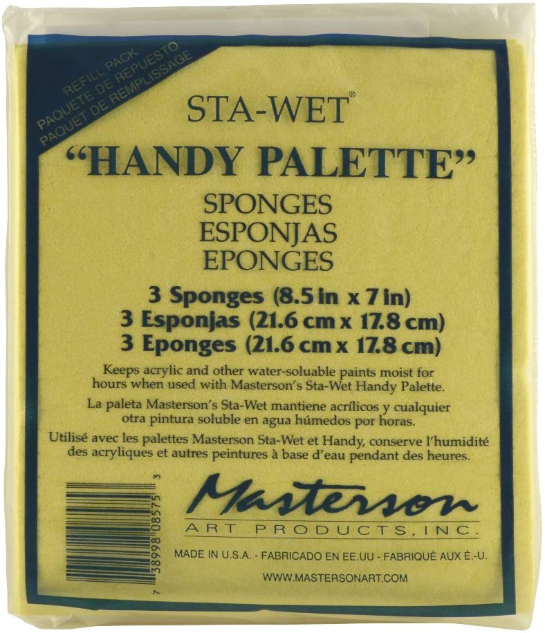 Sta-Wet Handy Palette Sponge Refill 8 1/2x7 (3 sponges)