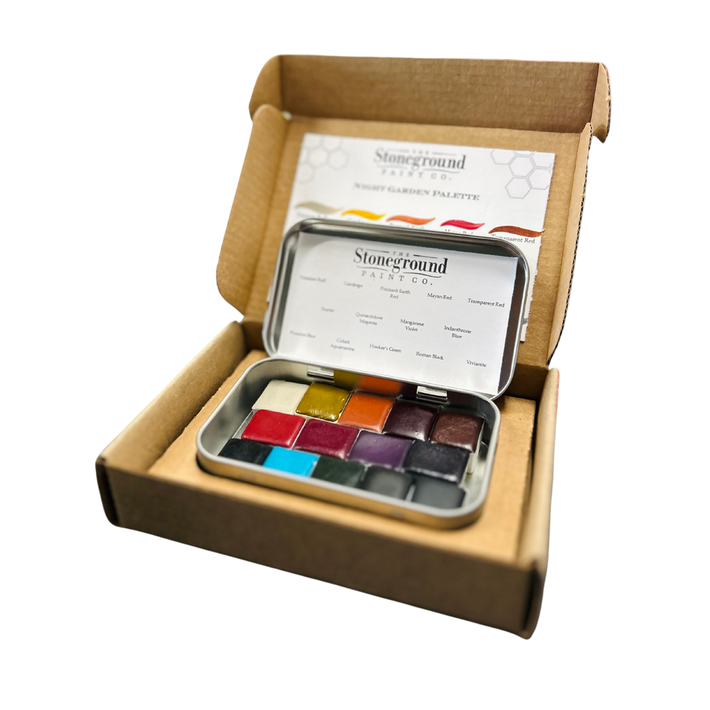 Stoneground Watercolour Palette - 14pc Night Garden **ND**