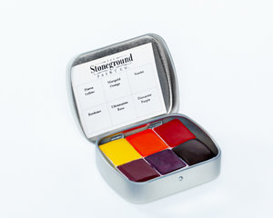 Stoneground Watercolour Palette - 6pc Botanical #1 Warm **ND**