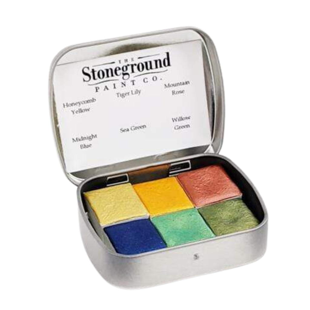 Stoneground Watercolour Palette - 6pc Sea to Sky **ND**