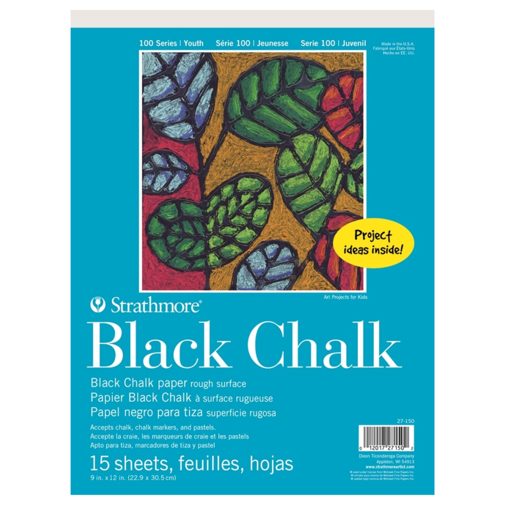 Strathmore 100 Black Chalk Tape Bound 9"x12"