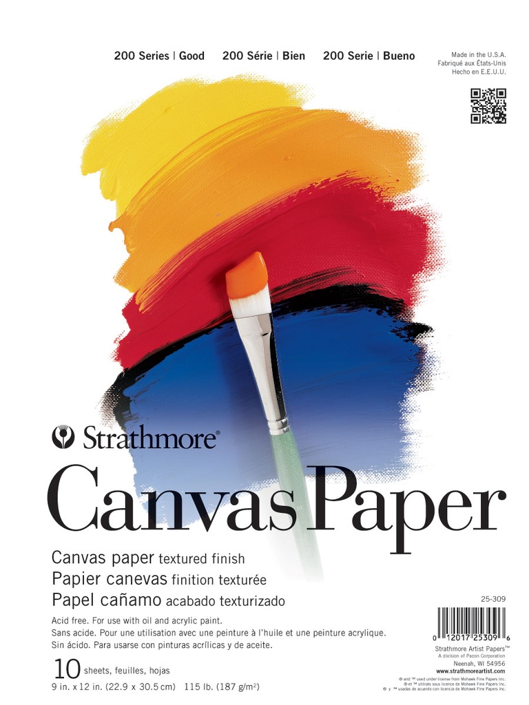 Strathmore 200 Canvas Paper Tape Bound 9" x 12"