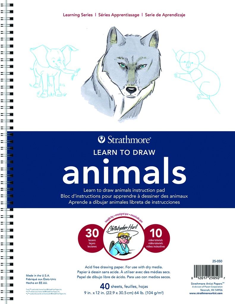 Strathmore 200 Learn to Draw Animals 9"x12"