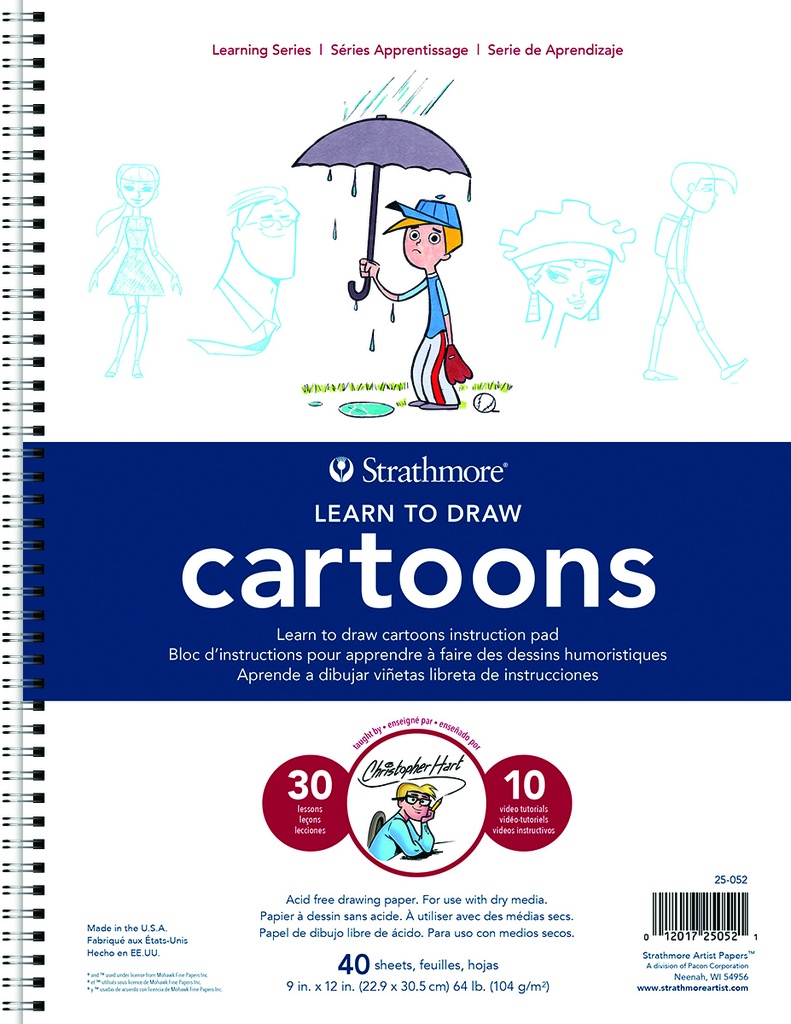 Strathmore 200 Learn to Draw Cartoons 9"x12"