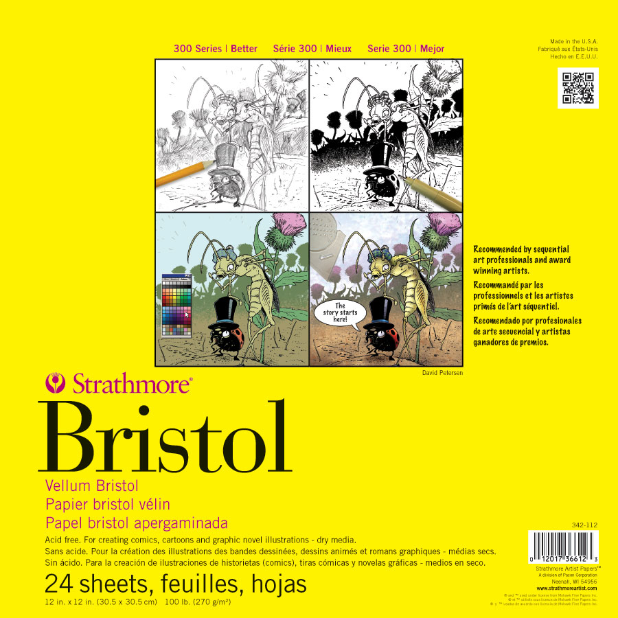 Strathmore 300 Bristol Vellum Tape Bound 11" x 17"