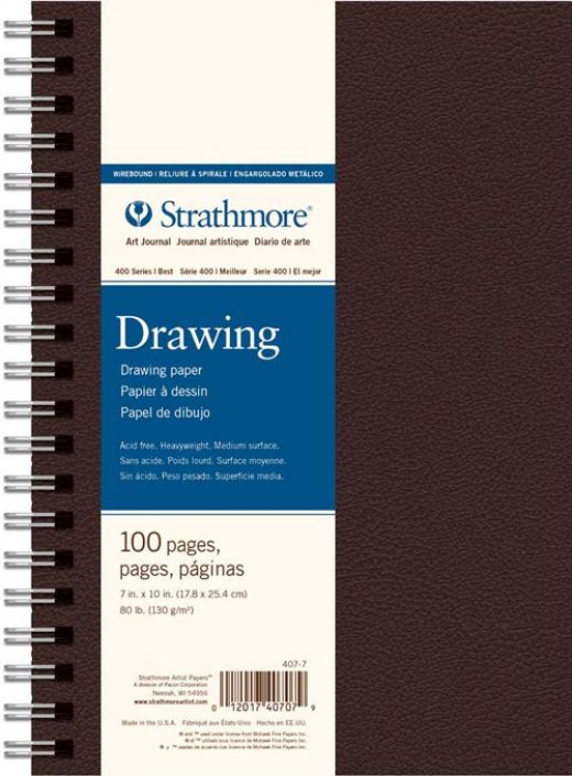 Strathmore 400 Drawing Black Hard Wire bound 7" x 10"