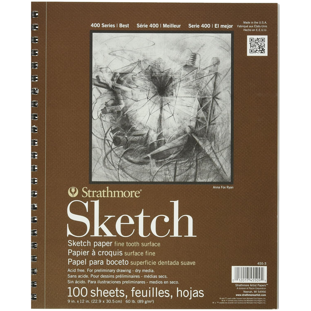 Strathmore 400 Sketch Wire Bound 9"x12" *T*