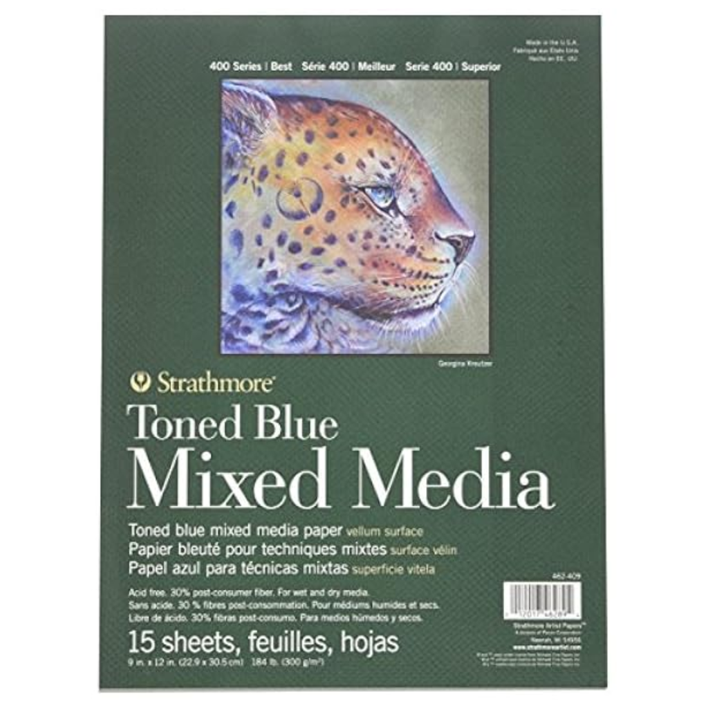 Strathmore 400 Toned Blue Mixed Media Pad 9" x 12" (462-409)