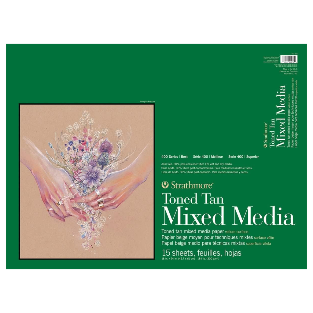 Strathmore 400 Toned Tan Mixed Media 18x24.