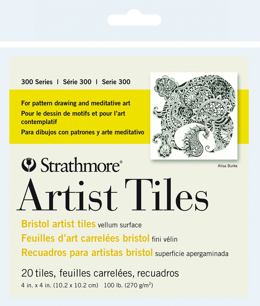 Strathmore Artist Tiles 300 Bristol Vellum 4"x4"