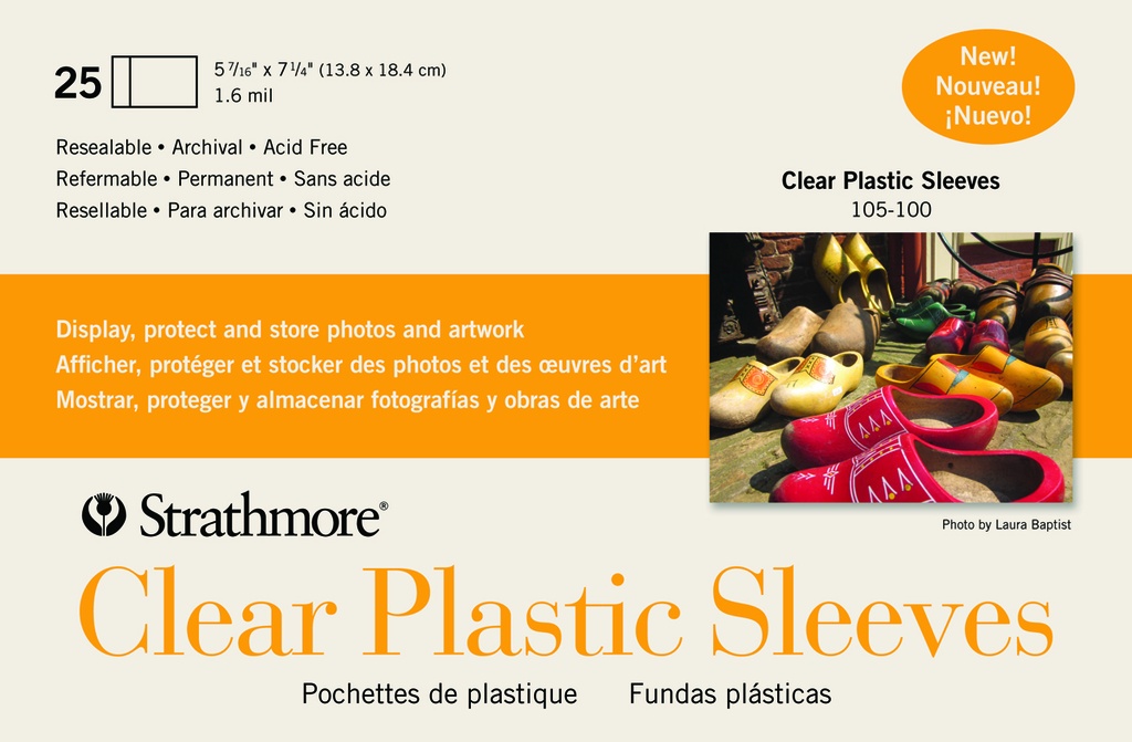 Strathmore Cards Clear Plastic Sleeves 5.4375" x 7.25" 25pk