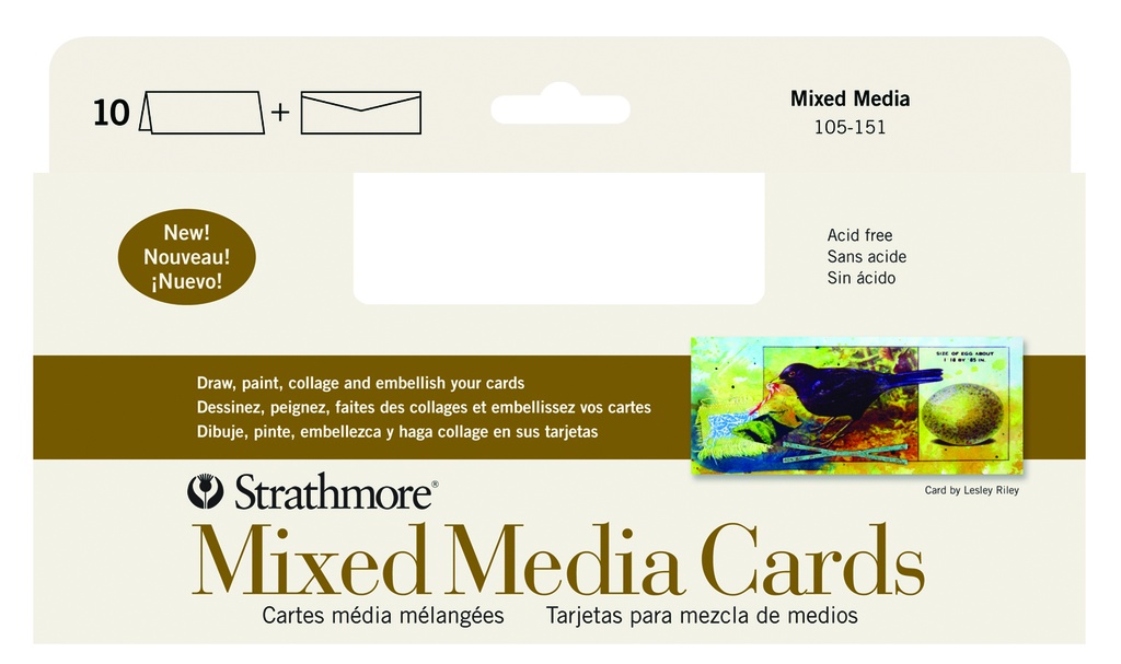 Strathmore Cards Mixed Media Vellum 3.875" x 9" 10pk