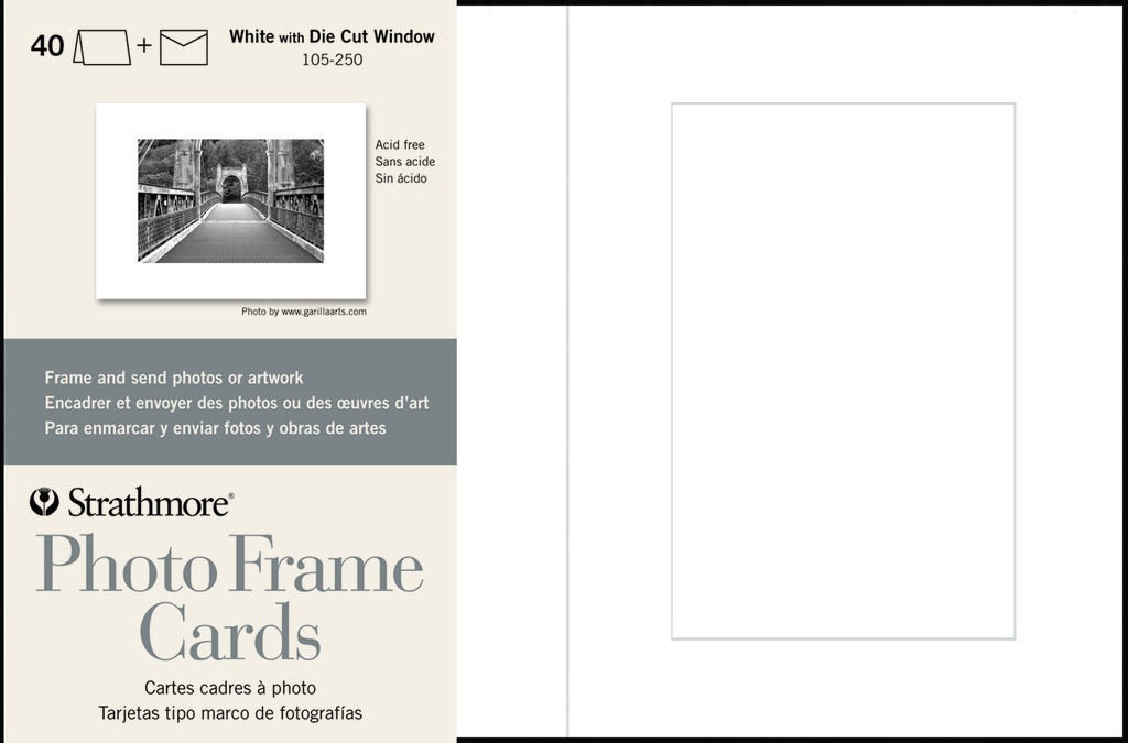 Strathmore Cards Photo Frame White 5"x6.875" 40pk