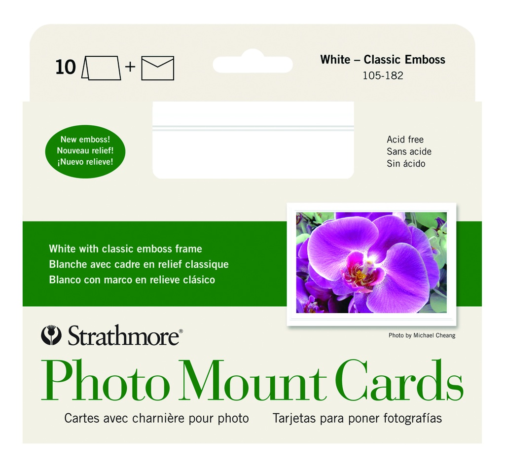 Strathmore Cards Photo Mount White/Classic Border 5"x6.875" 10pk