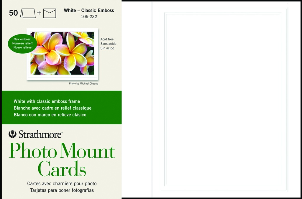 Strathmore Cards Photo Mount White/Classic Border 5"x6.875" 50pk