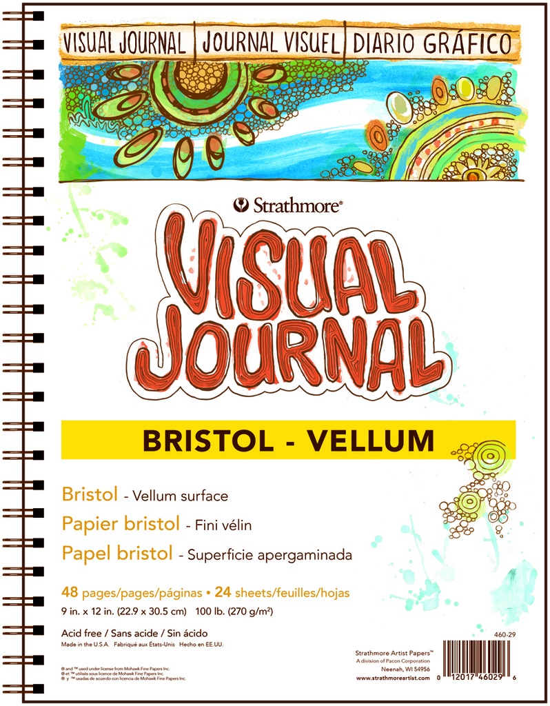 Strathmore Visual Journal 300 Bristol Vellum Surface 9" x 12"